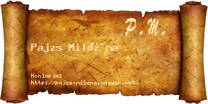 Pajzs Miléna névjegykártya